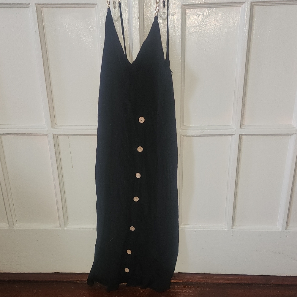 Elegant Black Button-Down Dress
